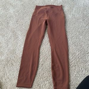 LULULEMON 25 inch leggings clay color